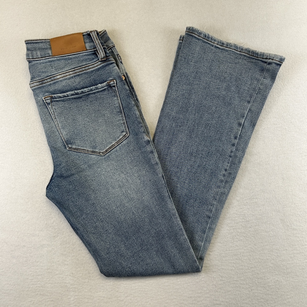Dear John Jaxtyn Bootcut Jeans Womens 26x31 Blue High Rise Distressed Stretch